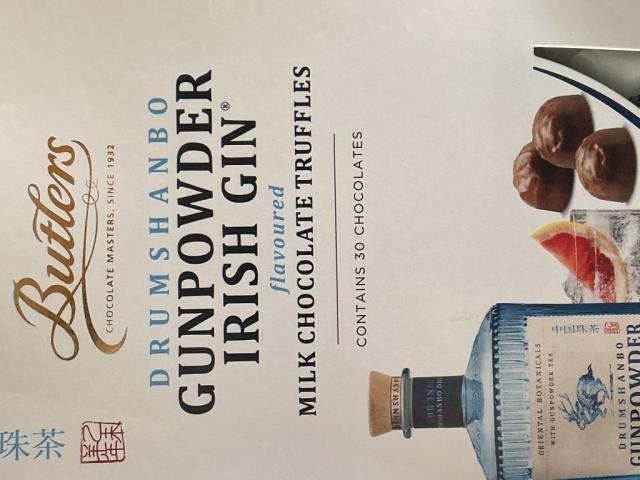 Butlers Drumshanbo Gunpowder Irish Gin, Milk chocolate truffles  | Hochgeladen von: MaxGee