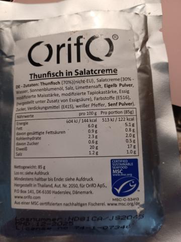 Orifo Thunfisch in Salatcreme von becki2580190 | Hochgeladen von: becki2580190