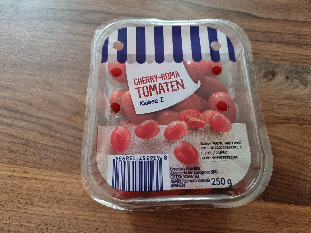 Rewe, Cherry-Roma Tomaten, - 1 Calories - products New Klasse Fddb