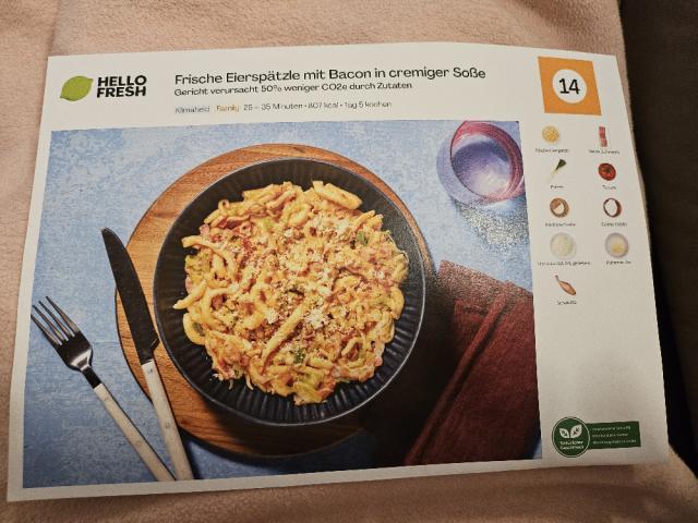 Hello Fresh Frische Eierspätzle mit Bacon von jussy42 | Hochgeladen von: jussy42