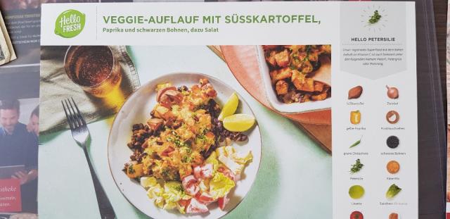 Veggie-Auflauf mit Süßkartoffel, Paprika und schwarzen Bohnen, d | Hochgeladen von: Michael175