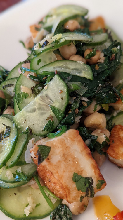 Dukkah-Kichererbsen-Salat, mit Halloumi von PeteHFLIB | Hochgeladen von: PeteHFLIB