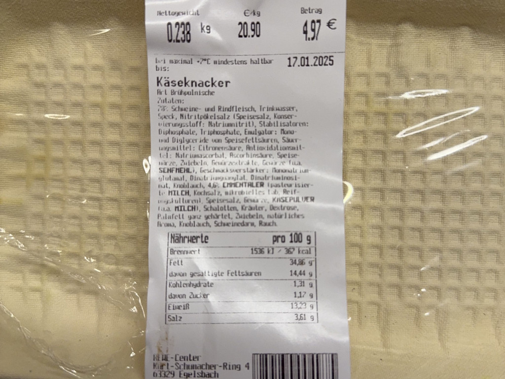 Käseknacker (Rewe) von 374819472849 | Hochgeladen von: 374819472849