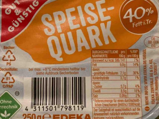 Speisequark, 40  % Fett von marcpetraschke697 | Hochgeladen von: marcpetraschke697