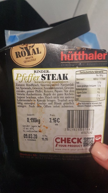 Rinder Pfeffer Steak von Yvilein | Hochgeladen von: Yvilein