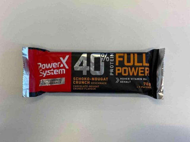 PowerX System Full Power Schoko Nougat Crunch Proteinriegel 40%  | Hochgeladen von: F0lix