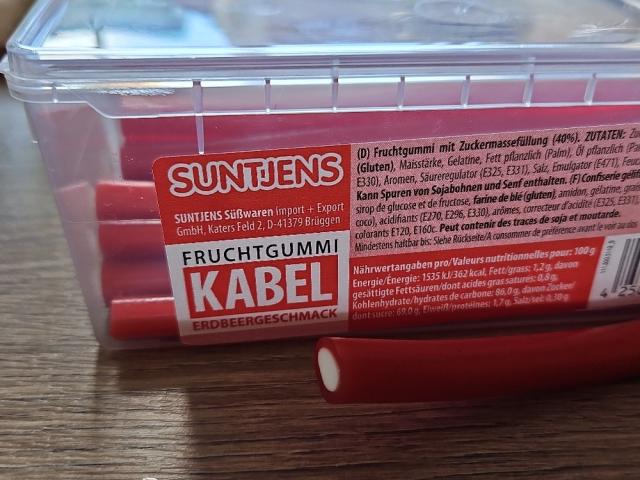 Suntjens Fruchtgummi Kabel, Erdbeergeschmack von enno.grensemann | Hochgeladen von: enno.grensemann Suntjens Fruchtgummi Kabel, Erdbeergeschmack von enno.grensemann | Hochgeladen von: enno.grensemann