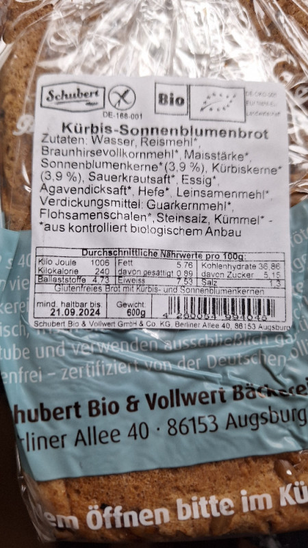 Kürbis-Sonnenblumenbrot, glutenfrei by EnKay | Hochgeladen von: EnKay