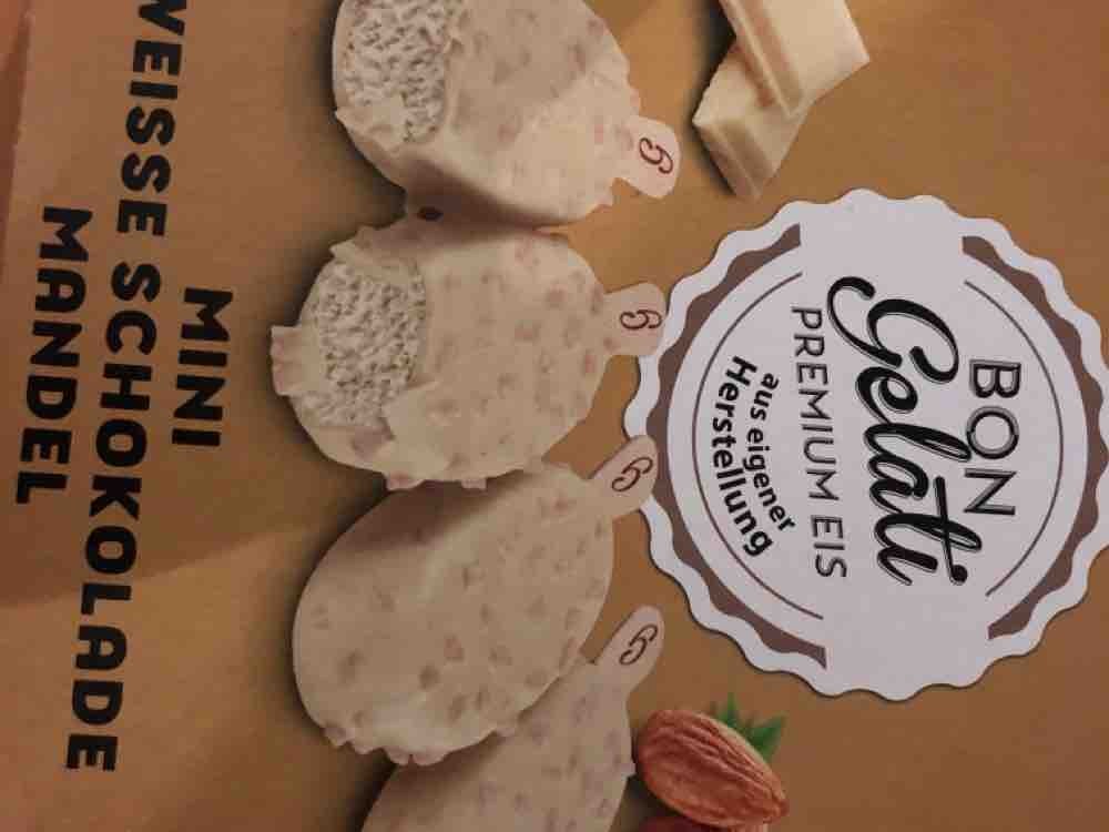 Bon Gelati, Mini weiße Schokolade Mandel, Eis am Stiel Lidl Kalorien ...