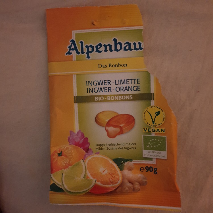 Alpenbauer Ingwer-Limette Ingwer-Orange Bio-Bonbons von Nickimau | Hochgeladen von: Nickimauzi