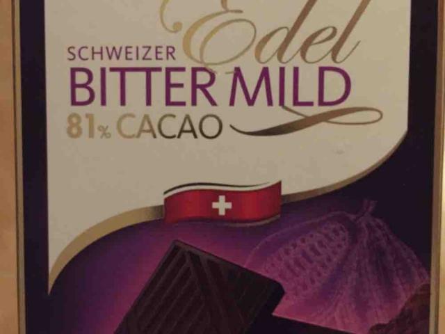 Schweizer Edel Bitter Mild 81% Cacao, 81 % Kakao  von Gipsy89 | Hochgeladen von: Gipsy89