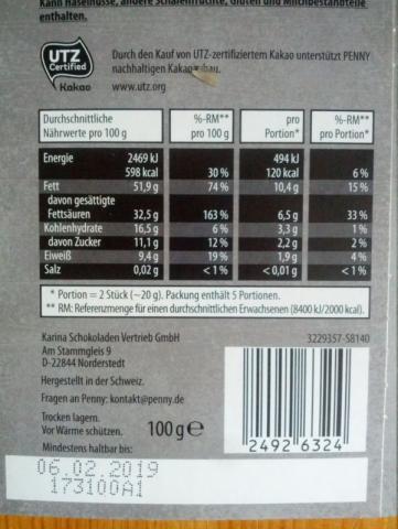 Schweizer Edelbitter Schokolade, 85% Kakaoanteil | Hochgeladen von: lgnt