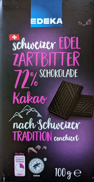 Schweizer Edel Zartbitter Schokolade 72% Kakao, nach Schweizer T | Hochgeladen von: Hasensaft