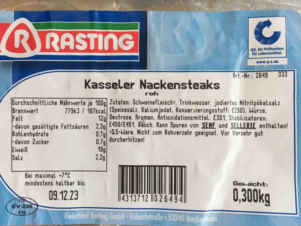 Kasseler Nackensteaks, roh von theo13 | Hochgeladen von: theo13