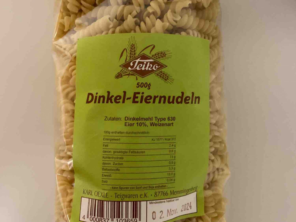 Dinkel-Eiernudeln, Dinkelmehl, 10% Eier von DomiFit | Hochgeladen von: DomiFit