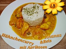Curry Geschnetzeltes mit verschiedenem Obst+Reis | Hochgeladen von: Muckelchen2407