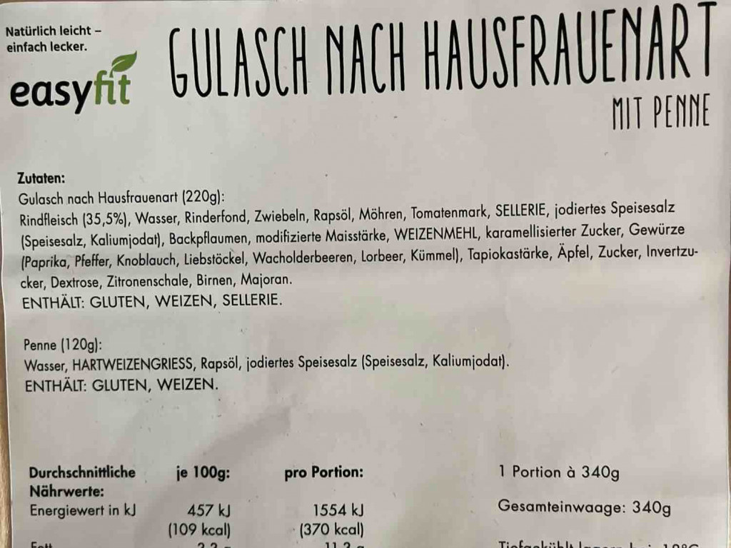 Gulasch nach Hausfrauenart, mit Penne von Socondor | Hochgeladen von: Socondor