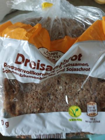 Dreisaat Brot, Roggenvollk. m. Leins., Sonnenbl. & Soja von  | Hochgeladen von: katina1981