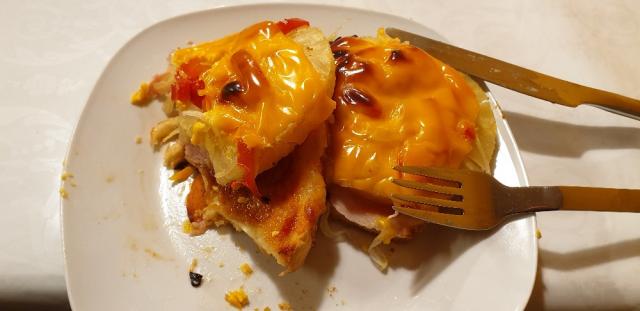 Hawaiitoast, mit Kochschinken, Ananas, Cheddar von staebkau | Hochgeladen von: staebkau