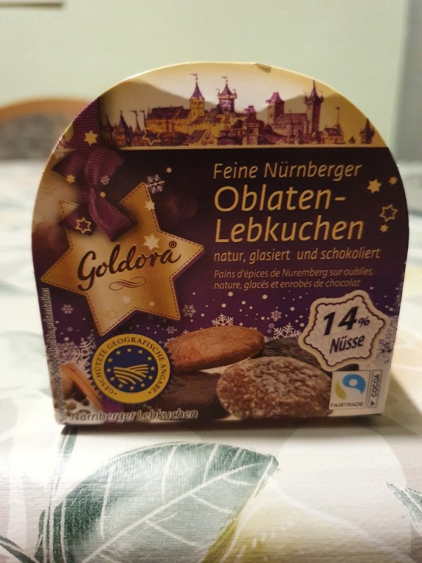 Goldora, Feine Nürnberger Oblaten-Lebkuchen, Natur, glasiert und ...