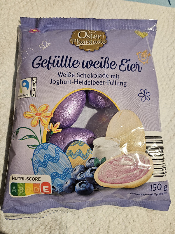 Gefüllte weiße Eier, Weiße Schokolade mit Joghurt-Heidelbeer-Fül | Hochgeladen von: sive