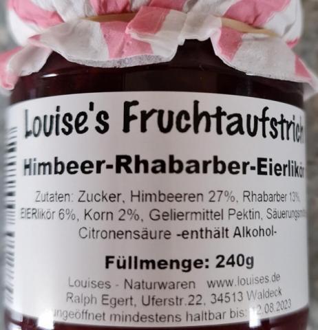 Louisess Fruchtaufstrich, Himbeer-Rhabarber-Eierlikör | Hochgeladen von: Jens Harras