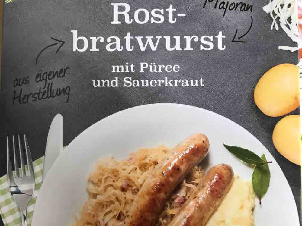 Rostbratwurst mit Majoran, mit Püree und Sauerkraut von heikof72 | Hochgeladen von: heikof72