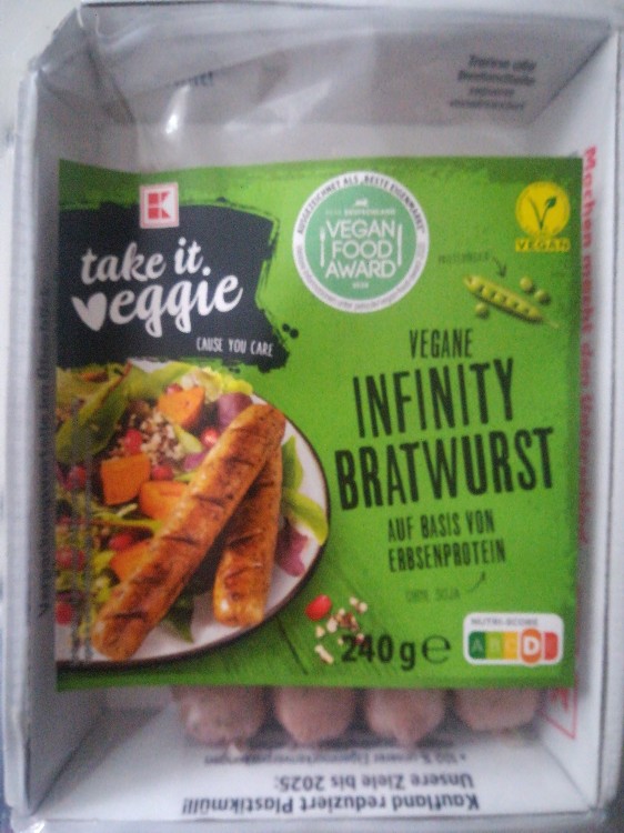 Vegane Infinity Bratwurst, Auf Basis von Erbsenprotein von melin | Hochgeladen von: melinagina599