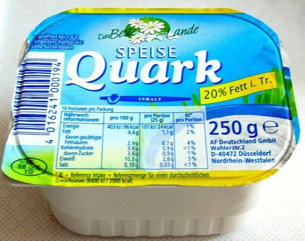 Speise Quark 20% Fett i.Tr. (Netto) (Das Beste v | Hochgeladen von: Freddy2c