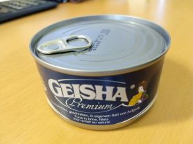 Geisha Premium Thunfischfilet, geschnitten, im eigenen Saft  | Hochgeladen von: Keelhaul