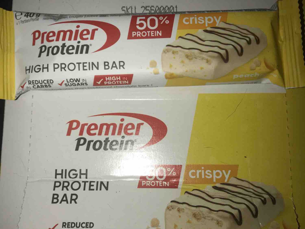 Riegel 40gr Premier Protein Peach Crispy, Protein 50% von nimrot | Hochgeladen von: nimrot