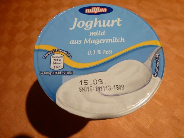 Joghurt mild aus Magermilch, 0,1% Fett | Hochgeladen von: uhleringe