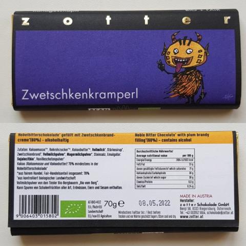 Zwetschkenkramperl, Nobelbitterschokolade mit Zwetschkenbrandcre | Hochgeladen von: pani1970