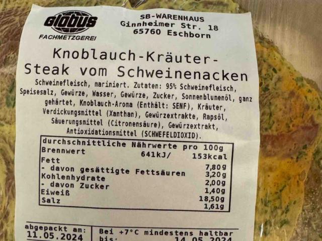 Globus Knoblauch Kräuter Steak von Schweinenacken von Niclas.... | Hochgeladen von: Niclas....