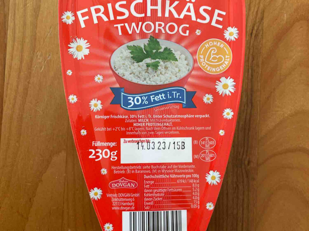 Tworog Körniger Frischkäse, 30% Fett i. Tr. von carofi77 | Hochgeladen von: carofi77