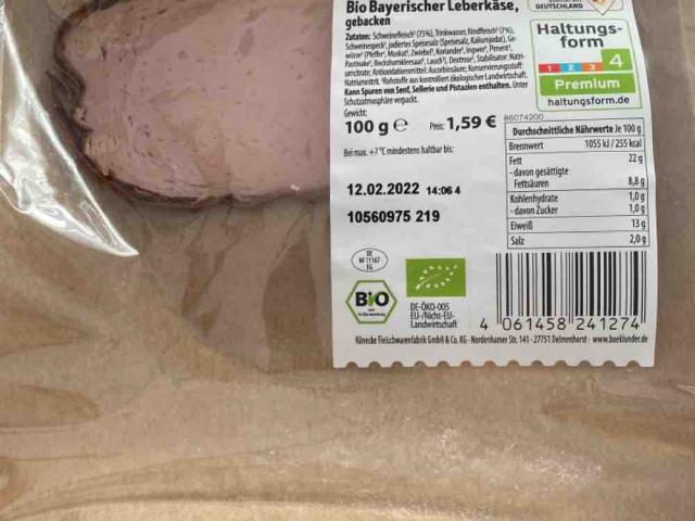 Bio Bayerischer Leberkäse, Aldi Frischetheke von michaelsklar | Hochgeladen von: michaelsklar