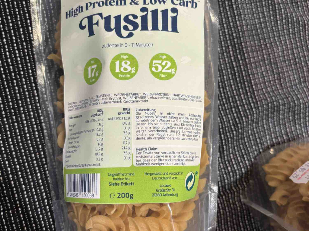 Locawo High protein & Low Carb Fusilli (ungekocht) - neu von | Hochgeladen von: MFurtwängler