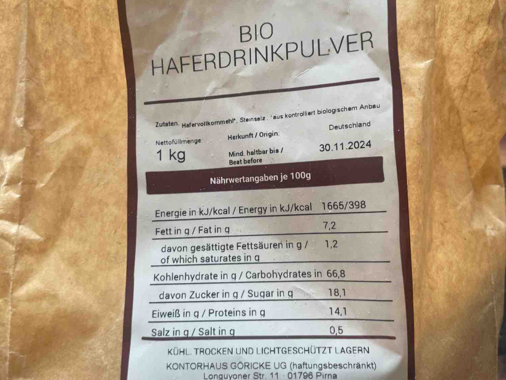 Bio Haferdrinkpulver von hornissenmann | Hochgeladen von: hornissenmann