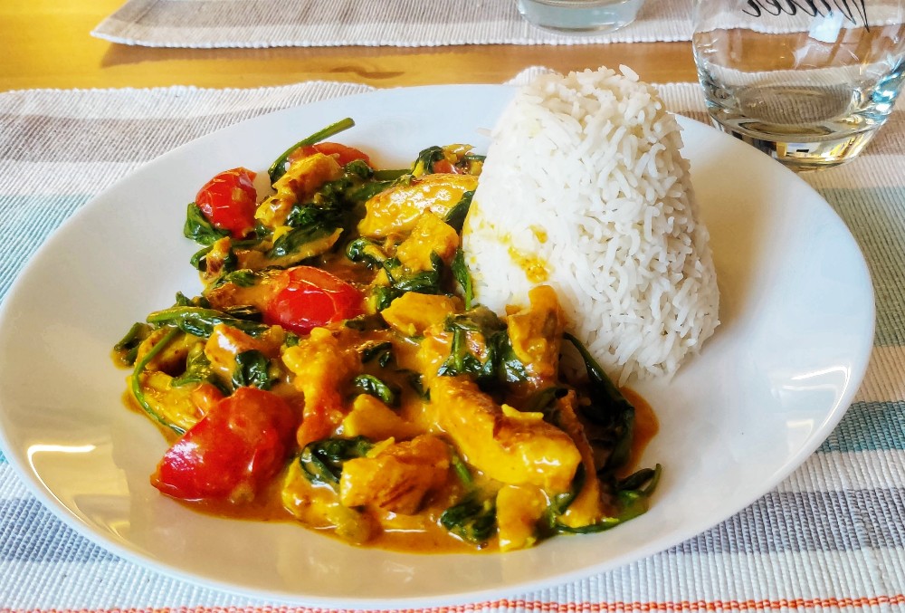 Ideen vom Wochenmarkt, Spinat Curry Hähnchen von plischka | Hochgeladen von: plischka