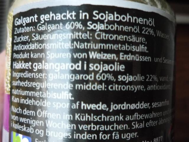 Galgant gehackt in Sojabohnenöl | Hochgeladen von: pedro42