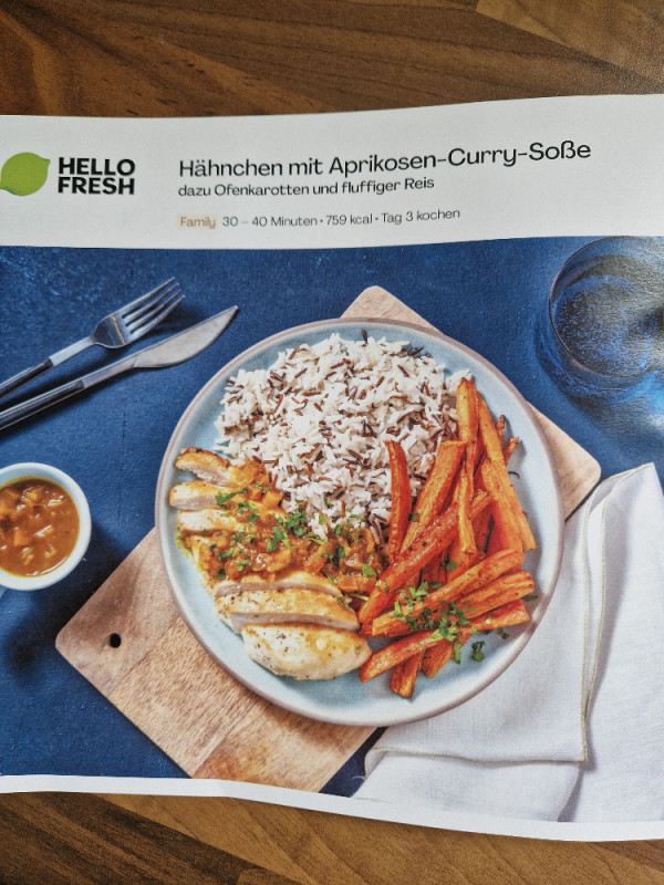 Hello Frech Hähnchen mit Aprikosen-Curry-Soße, Dazu Ofenkarotten | Hochgeladen von: jessical85