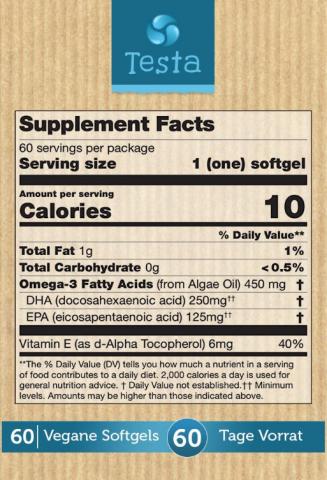 Testa Omega-3 Kapsel, Algenöl | Hochgeladen von: Yajirobe