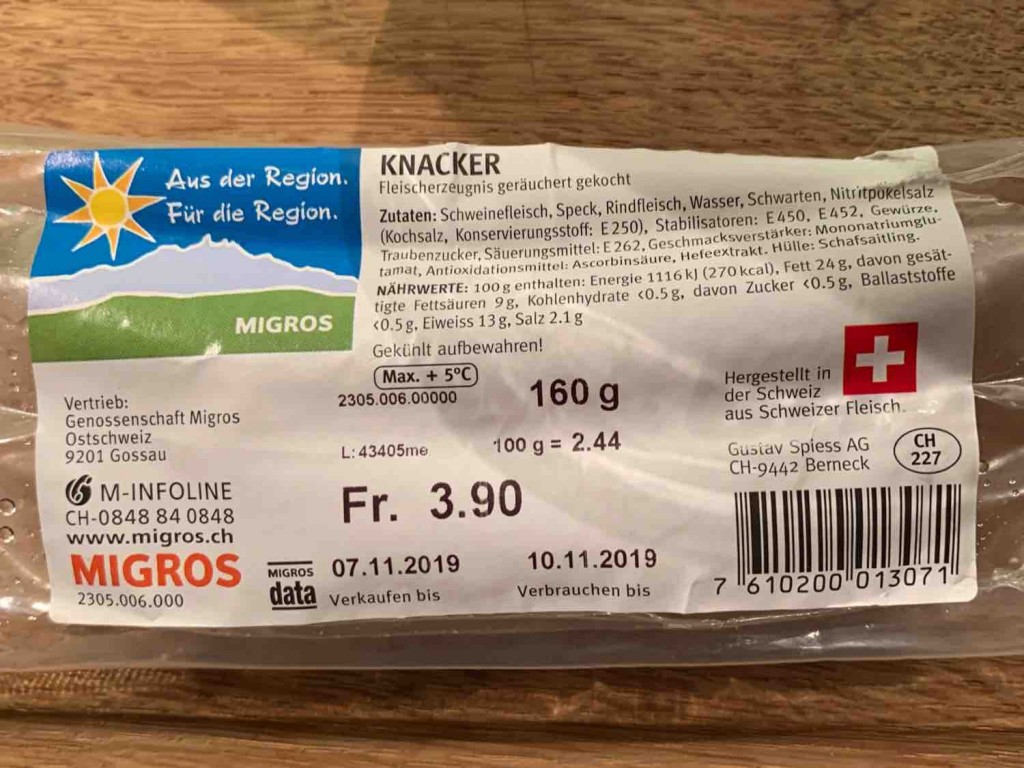 Knacker, Migros von Swissair | Hochgeladen von: Swissair