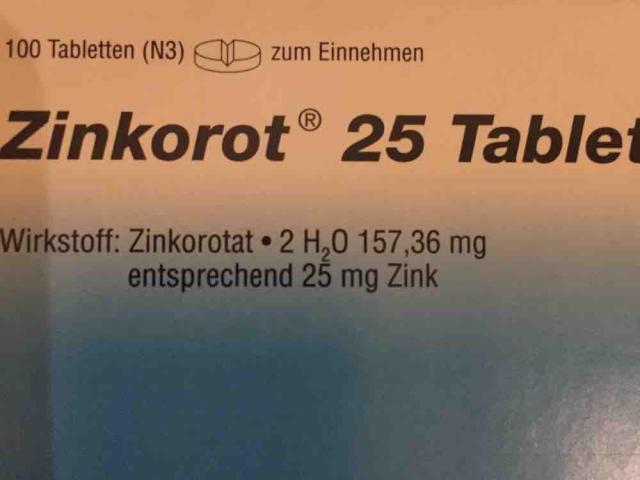 Zinkorot 25 Tabletten, Zinkorotat entsprechend 25mg Zink von fra | Hochgeladen von: frankfahner664