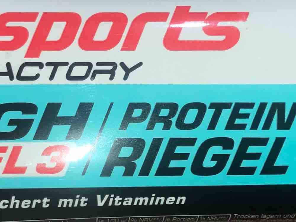 Sports Factory High Level 3 Protein Riegel, Kokos by VLB | Hochgeladen von: VLB