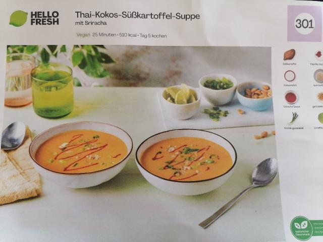 Thai-Kokos-Süßkartoffel-Suppe, mit Sriracha von Aaanja82 | Hochgeladen von: Aaanja82