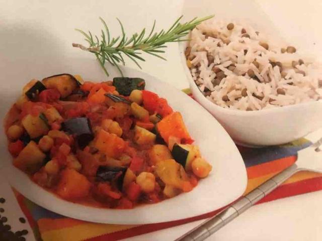 Assiette vegetarienne de legumes, lentilles vertes et son riz vo | Hochgeladen von: Gabbi