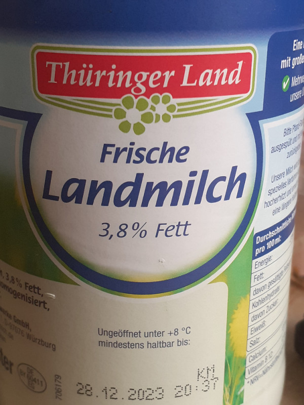 Frische Landmilch, 3,8 % Fett von freetkosen01130 | Hochgeladen von: freetkosen01130