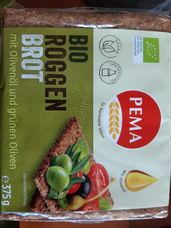 Pema, Bio Roggen Brot, mit Olivenöl und grünen Oliven Kalorien - Brot ...