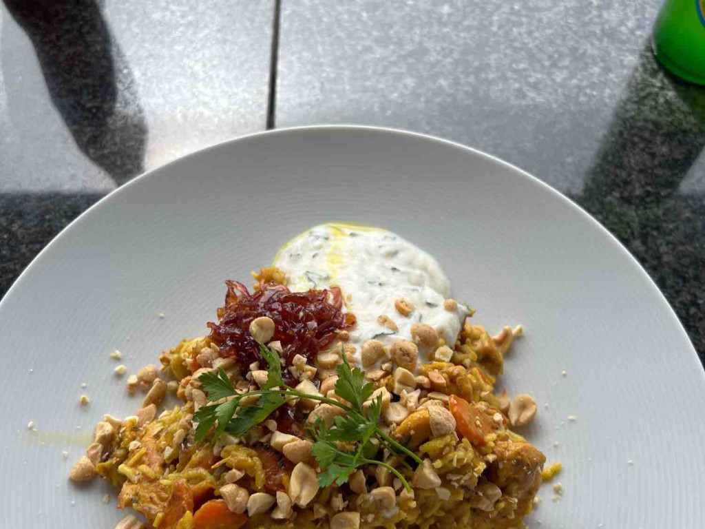 Hello Fresh Hähnchen-Reispfanne mit Aprikosen-Minz-Joghurt von k | Hochgeladen von: kramarc83